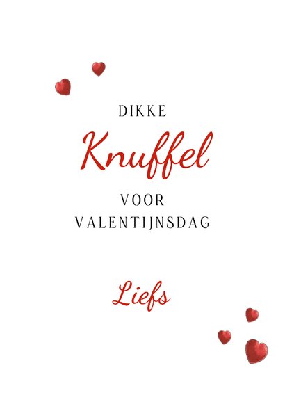 Valentijnskaart met 2 knuffelende katten. 3