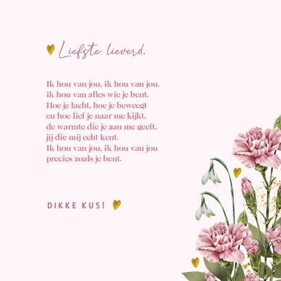 Valentijnskaart met bloemen in hartvorm 3