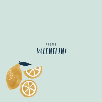 Valentijnskaart met citroentjes en leuke quote 2