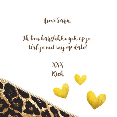 Liefdeskaart met dierenprint 3