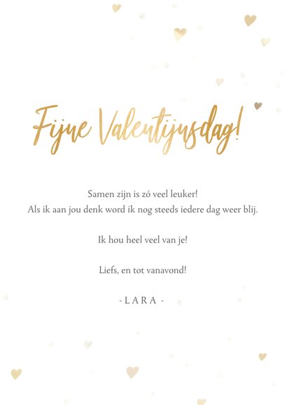 Valentijnskaart met grote foto en tekst ik vind je lief 3