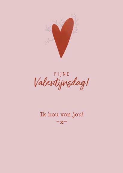 Valentijnskaart met hart en tekst je bent lief 3