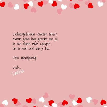 Valentijnskaart met hartjeskader en foto 3