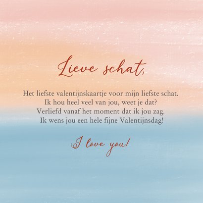 Valentijnskaart met illustratie van twee zwanen 3