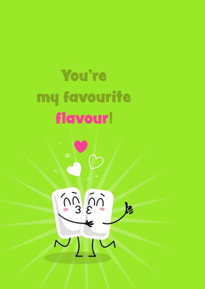 Valentijnskaart met pakje kauwgom 2