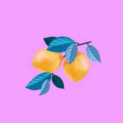 Valentijnskaart met twee citroenen 2