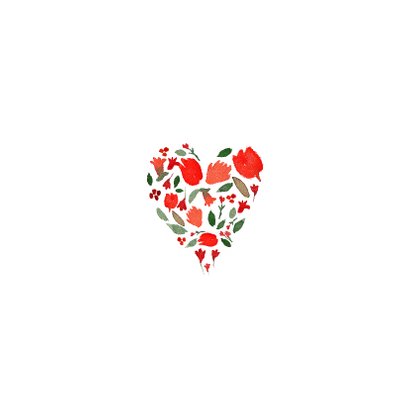 Valentijnskaart, naam en kransje 2