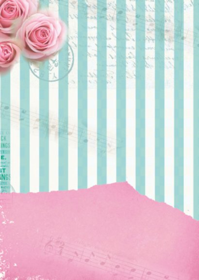 Valentijnskaart romantisch meisje rozen vintage 2