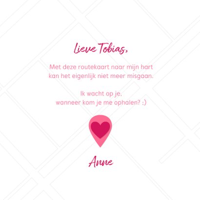 Valentijnskaart routekaart naar mijn hart 3