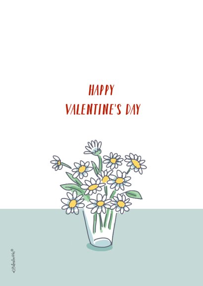 Valentijnskaart she loves me she loves me not 2