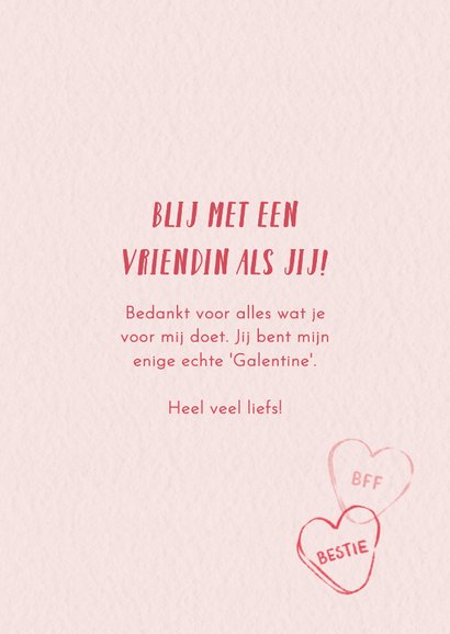 Valentijnskaart voor beste vriendinnen met snoephartjes 3