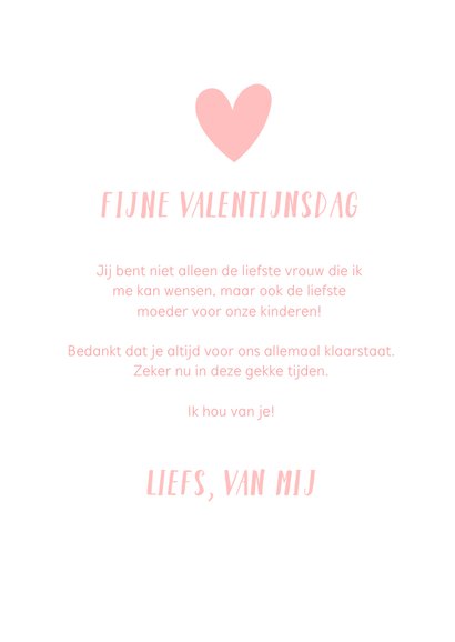 Valentijnskaart voor liefste mama van | Kaartje2go