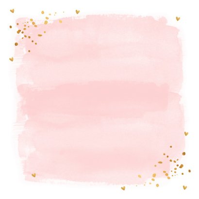 Valentijnskaart waterverf roze typografie goud confetti 2