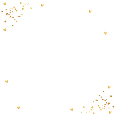 Valentijnskaart wit goudlook confetti foto 2
