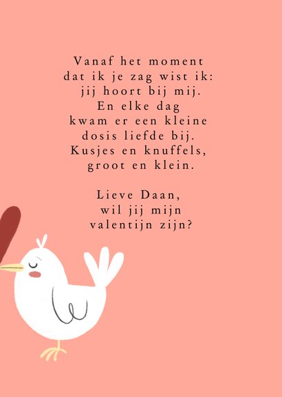 Valentijnskaart witte love birds 3