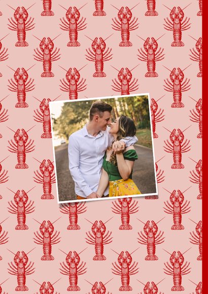 Valentijnskaart you are my lobster patroon 2