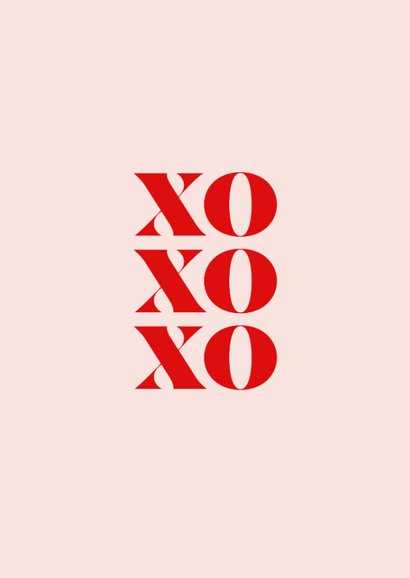 Valentijnskaartje XO met eigen foto roze rood 2