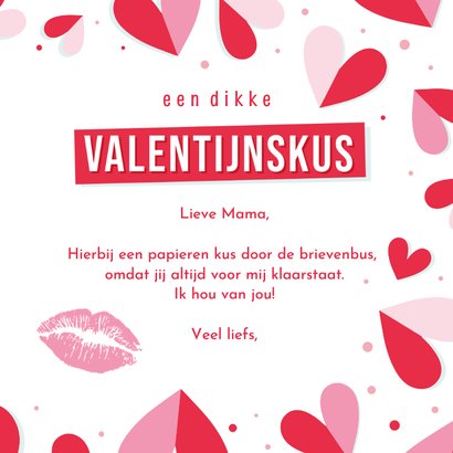 Valentijnskus door de brievenbus valentijnskaart met hartjes 3