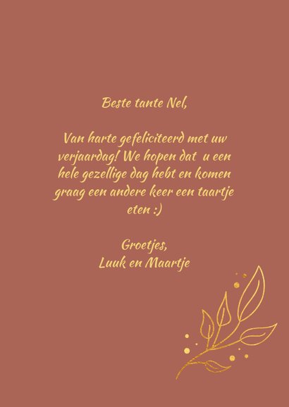 Van harte gefeliciteerd - a touch of gold - felicitatiekaart 3