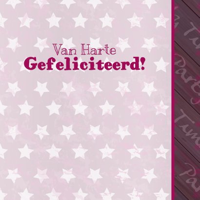 Van harte ROZE paal ster 3