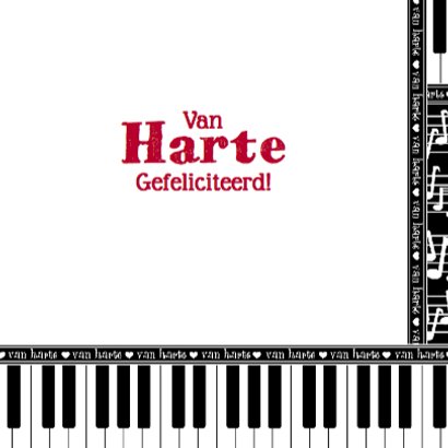 Van HARTE zwart wit rood MUZIEK 3