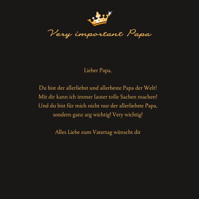 Vatertagskarte VIP 'Very important Papa' 3