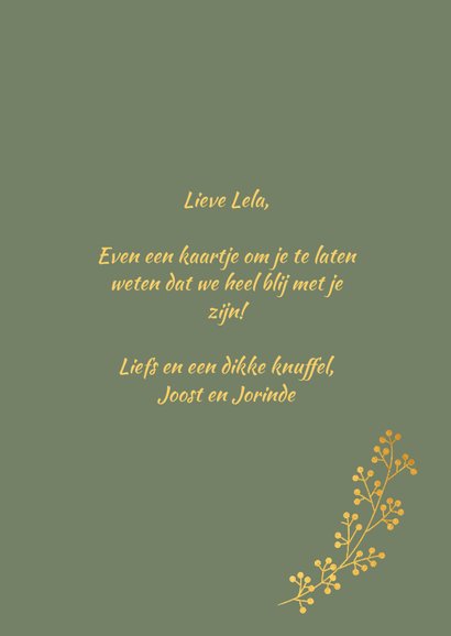 Veel liefs - a touch of gold - liefde kaart 3