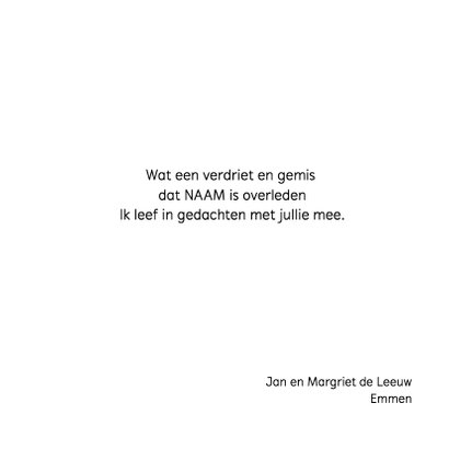 Veel sterkte gewenst - gedicht 3