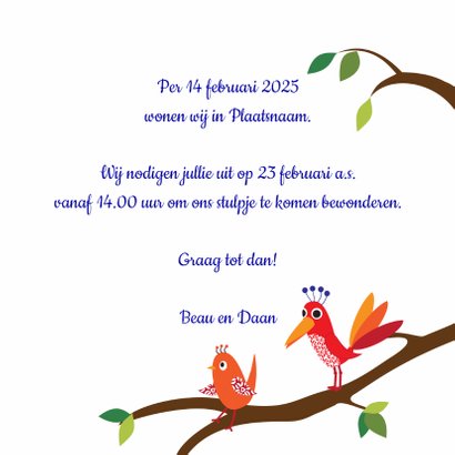 Verhuisbericht vogelhuisje 3