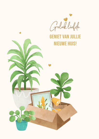 Verhuisd gefeliciteerd voordeur poes nieuw huis hartjes 2