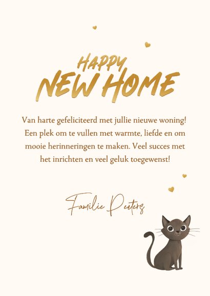 Verhuisd gefeliciteerd voordeur poes nieuw huis hartjes 3