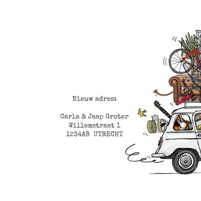 Verhuiskaart auto wit 3