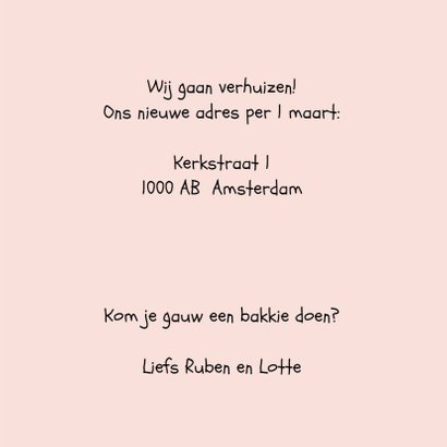 Verhuiskaart cirkel, aanpasbare kleur 3