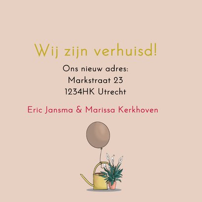 Verhuiskaart Citroen CV geel 3