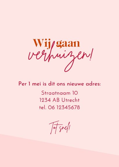 Verhuiskaart een nieuw stekje met een plant in moderne pot 3