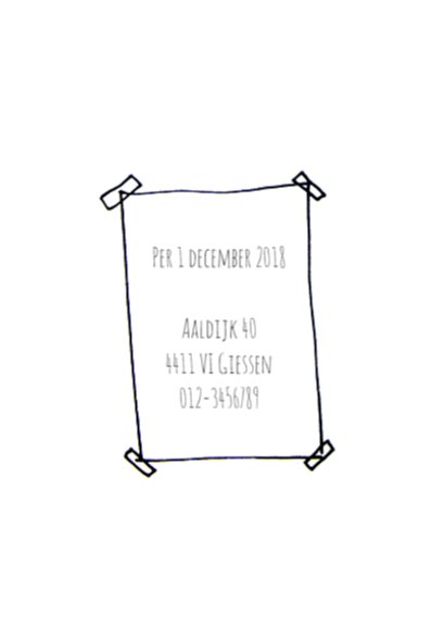 Verhuiskaart getekend huis 2