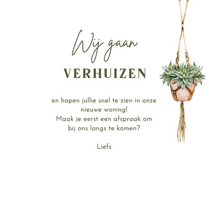 Verhuiskaart hangplanten macramé 3
