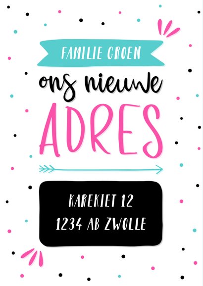 Verhuiskaart Hoera! Wij zijn verhuisd per ... 2