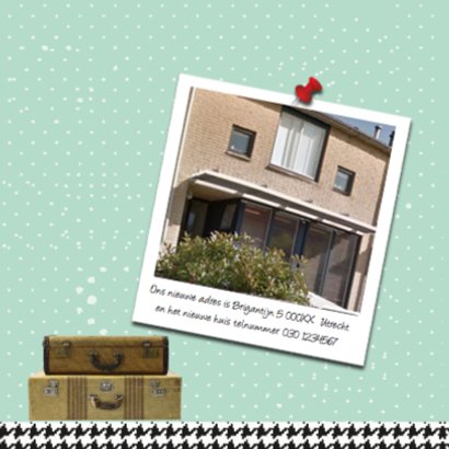 Verhuiskaart houten letterbak huis 2