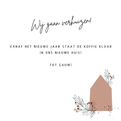 Verhuiskaart huisje met takjescirkel 3
