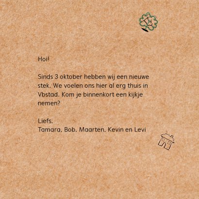 Verhuiskaart karton foto tape 3