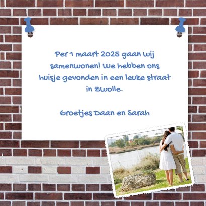 Verhuiskaart met bakstenen - DH 3