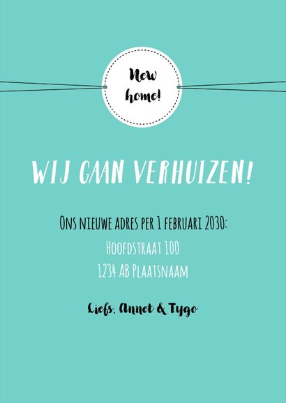 Verhuiskaart met driehoekjes 3
