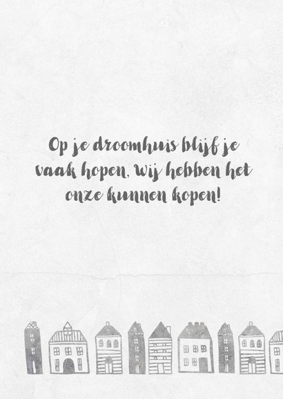 Verhuiskaart met geïllustreerde huisjes 2