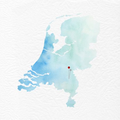 Verhuiskaart met kaart van Nederland 2