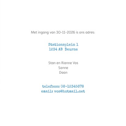 Verhuiskaart met kaart van Nederland 3