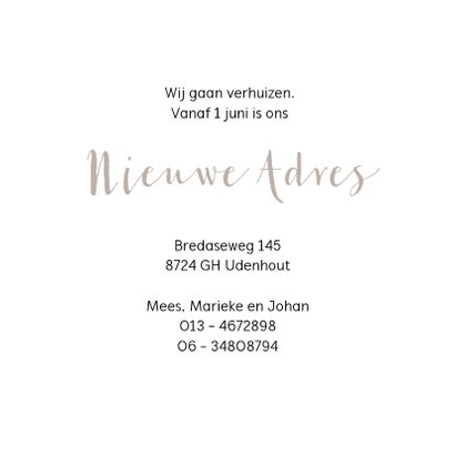 Verhuiskaart New Home - Stijlvolle voordeur 3