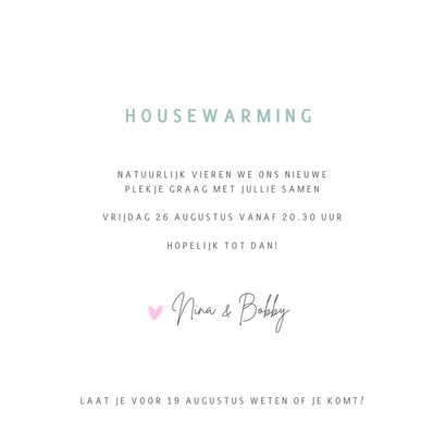 Verhuiskaart pastel housewarming 3