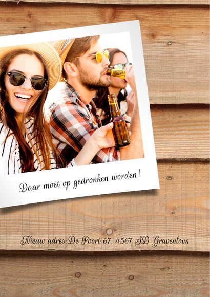 Verhuiskaart roodborstje en zonnebloem 2