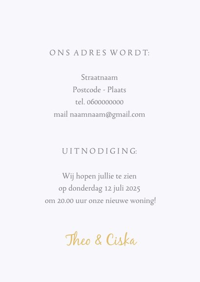 Verhuiskaart samenwonen met schelpenhuisjes 3
